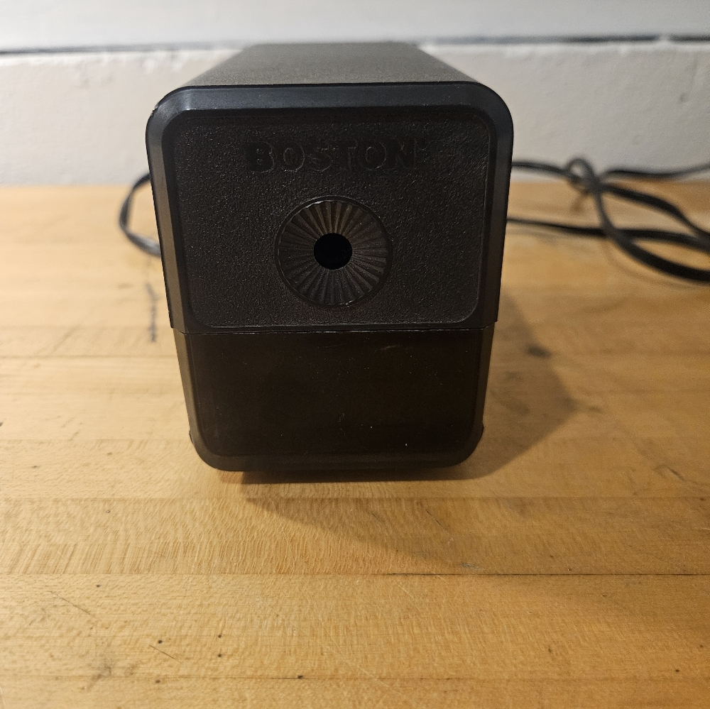 Boston Electric Pencil Sharpener Model 18 296A Black -Tested &Works